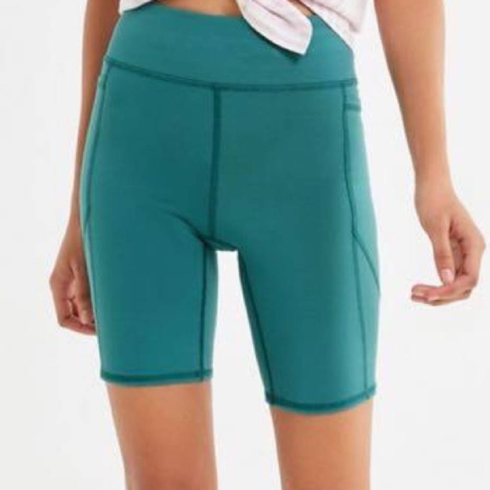 NWOT Urban Outfitters Green Biker Shorts
